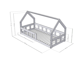 Laag bedhuisje met hekje - FENCE