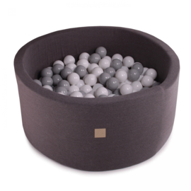 Ballenbak met 300 ballen  - donker grijs - zelf samenstellen