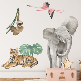 Muursticker kinderkamer Jungle