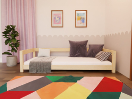 Laag bed met hekje 80 x 160 cm - 140 x 200 cm