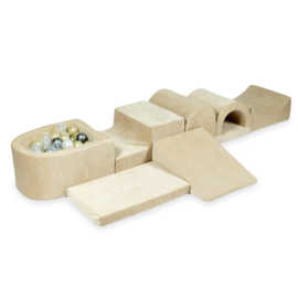 Foam speelset met ballenbak XL - beige