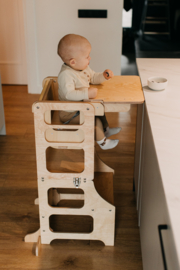 Modulair leertoren met kinderstoel - naturel