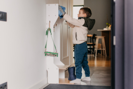 Kindervestiaire met opbergruimte - Wit