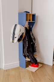 Kindervestiaire met opbergruimte - Blauw