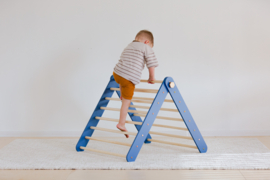 Pikler Driehoek Montessori Klimrek met Glijbaan - Blauw