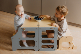 Modulair leertoren met kinderstoel - Grijs