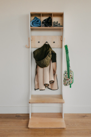 Kindervestiaire met opbergruimte - Wit