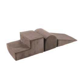 Corduroy Foam speelblokken met ballenbak en 200 ballen - Bruin