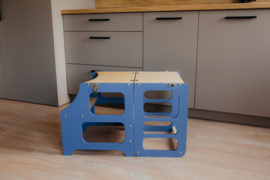 Modulair leertoren, keukenkruk en bureau - Blauw