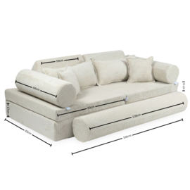 Modulaire speelbank - Corduroy licht roze
