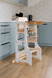 Modulaire leertoren met kinderstoel - Wit