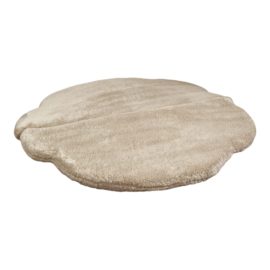 Zachte teddy speelmat in vorm van een wolkje - beige