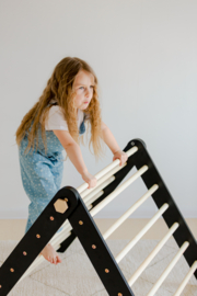 Pikler Driehoek Montessori Klimrek met Glijbaan - Zwart