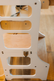Modulair leertoren met kinderstoel - wit