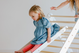 Pikler Driehoek Montessori Klimrek met Glijbaan - Wit