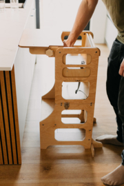 Modulair leertoren met kinderstoel - naturel