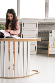 3-in-1 Montessori klimboog met Tafel en Glijbaan - ladder