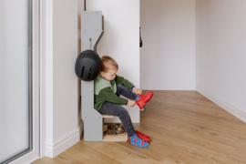 Kindervestiaire met opbergruimte - Grijs