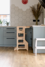 Modulaire leertoren met kinderstoel - Naturel