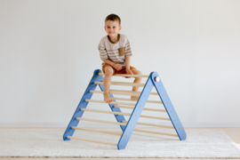 Pikler Driehoek Montessori Klimrek met Glijbaan - Blauw