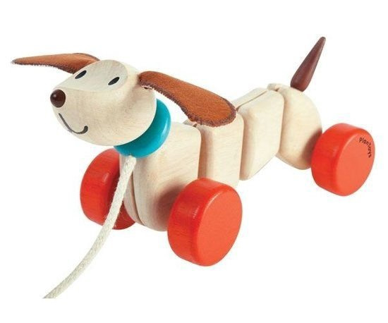 Geven buitenspiegel Chirurgie PlanToys - Trekfiguur - houten hondje | HOUTEN SPEELGOED | Cool Kids Company