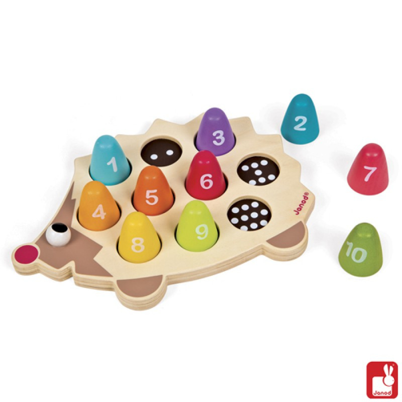 beneden Fauteuil Feat Janod egel cijfers houten spel | HOUTEN SPEELGOED | Cool Kids Company