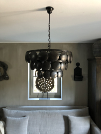 Schijfjeslamp zwart 50 cm