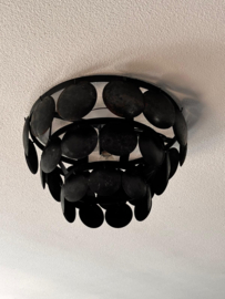 Plafonnière zwarte schijfjes, 40 cm