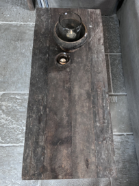 Salontafel van oud hout 1.20 m x 52 cm, nr 2 .