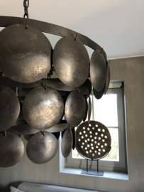 Schijfjeslamp zwart 50 cm