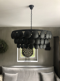 Schijfjeslamp 70 cm, mat zwart