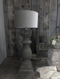 Houten balusterlamp