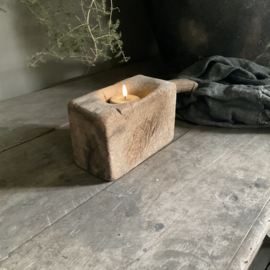 Houten vijzel met steel