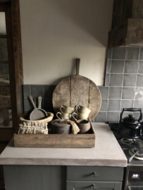 Houten pot met deksel •