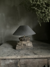 Chinese lampenkap bever/ w, 37 cm •