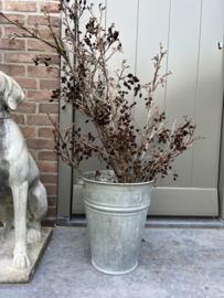 Zinken bloemenemmer met handvaten