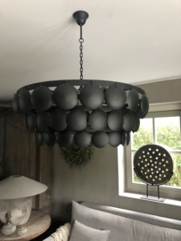 Schijfjeslamp 70 cm, mat zwart