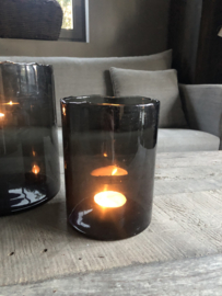 Windlicht smoked, small •