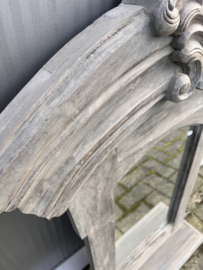 Prachtige houten kuifspiegel met lavet •