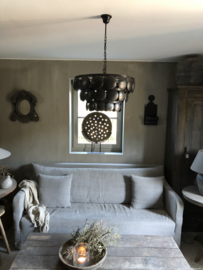 Schijfjeslamp zwart 50 cm
