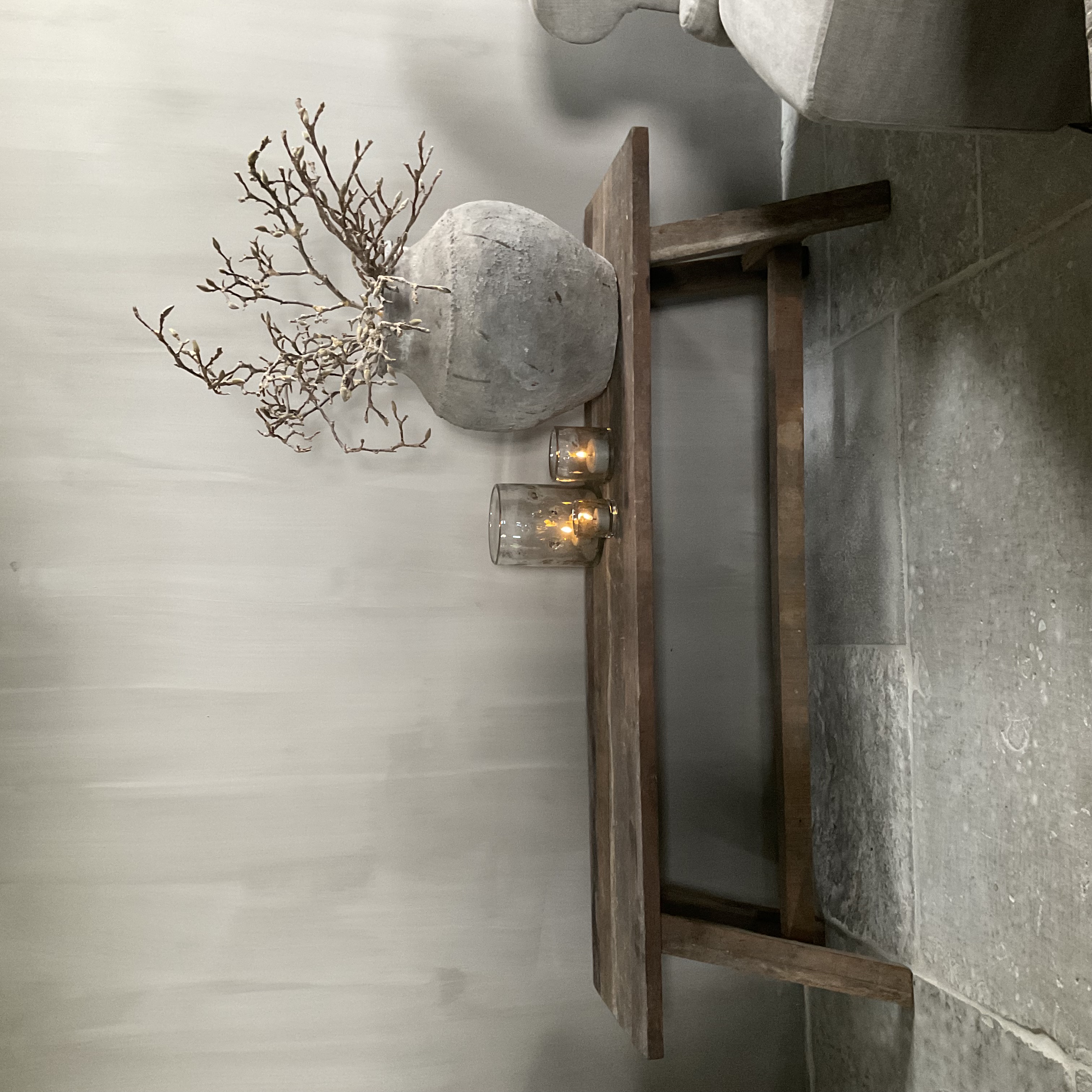 Salontafel - bankje 1.50 m x 40 cm, nr 1