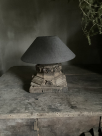 Chinese lampenkap bever/ w, 37 cm •