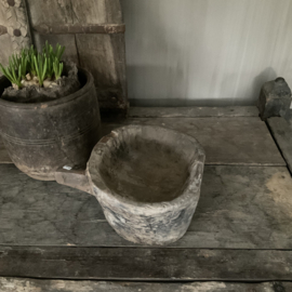 Houten vijzel met steel, nr 8
