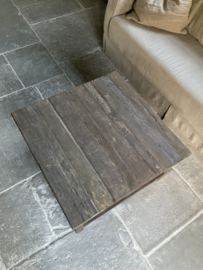 Salontafel met onderblad driftwood, 81 cm x 81 cm •
