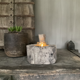 Houten vijzel met steel, nr 7
