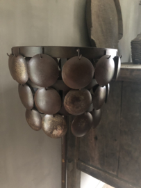 Staande schijfjeslamp  nr 2, bruin •
