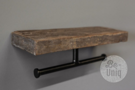 Toiletrolhouder met plankje dubbel •