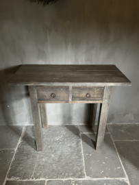 Sidetable / haltafeltje met 2 lades .