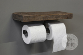 Toilettenpapierhalter mit Regal doppelt