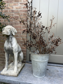 Zinken bloemenemmer met handvaten